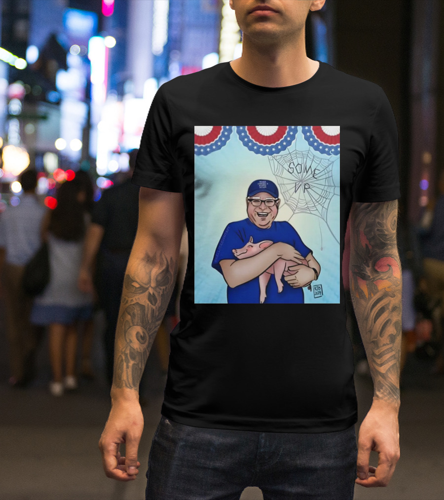 Jess Piper Tim Walz Hugs Pig Some America Happy Again T-Shirt