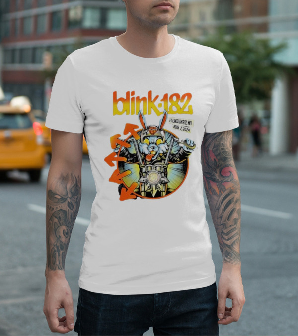Blink-182 Concert Rabbit Milwaukee WI August 7 T-Shirt