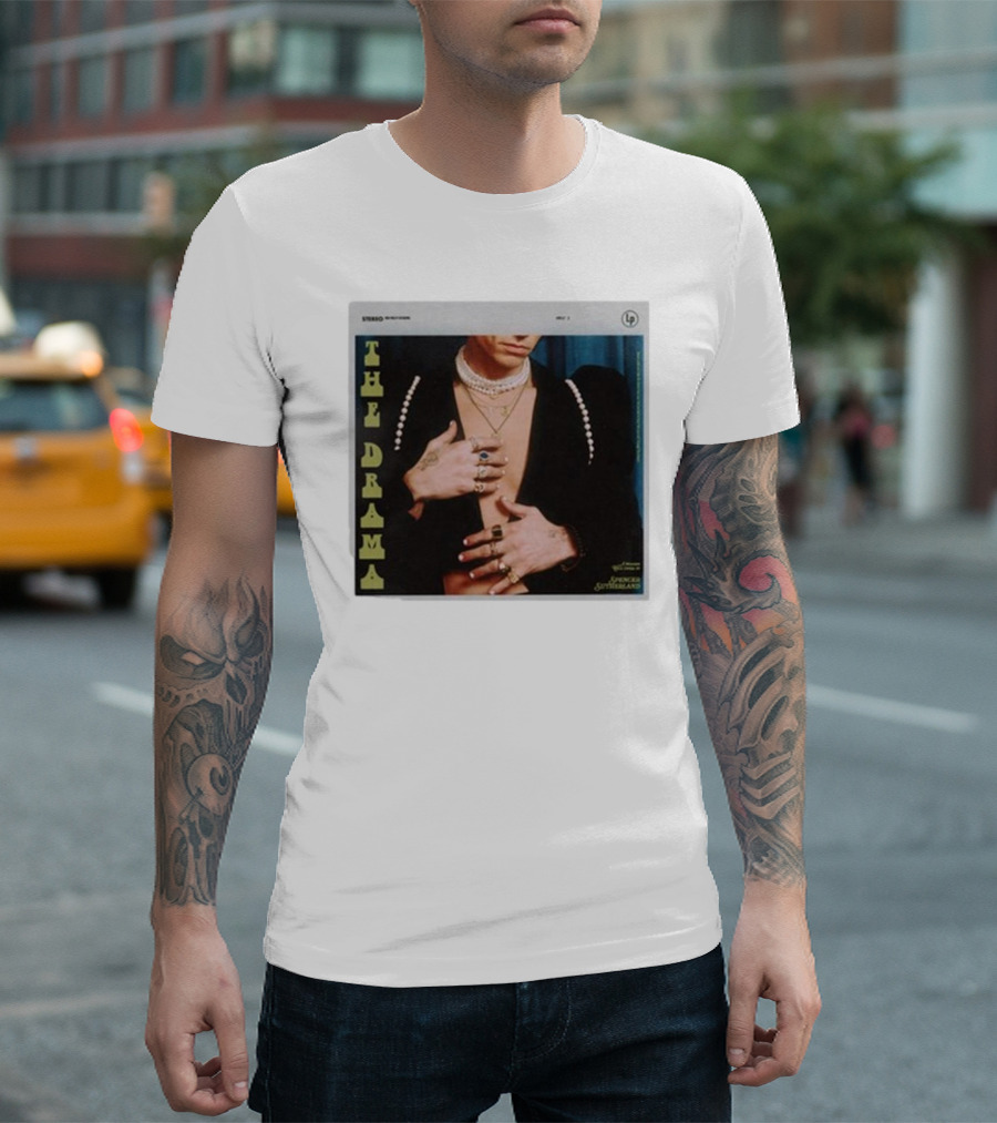 Spencer Sutherland The Drama LP Cover Tattooed Hands And Pearls T-Shirt