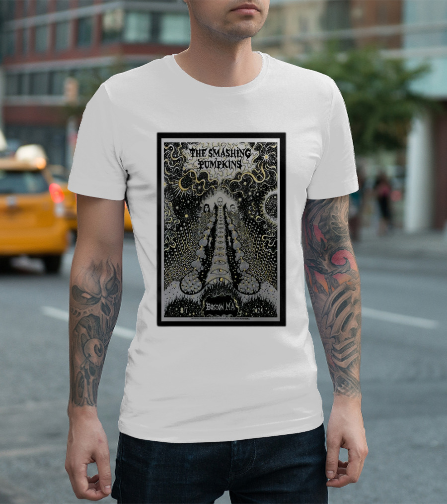 The Smashing Pumpkins August 7 2024 Boston MA Psychedelic T-Shirt
