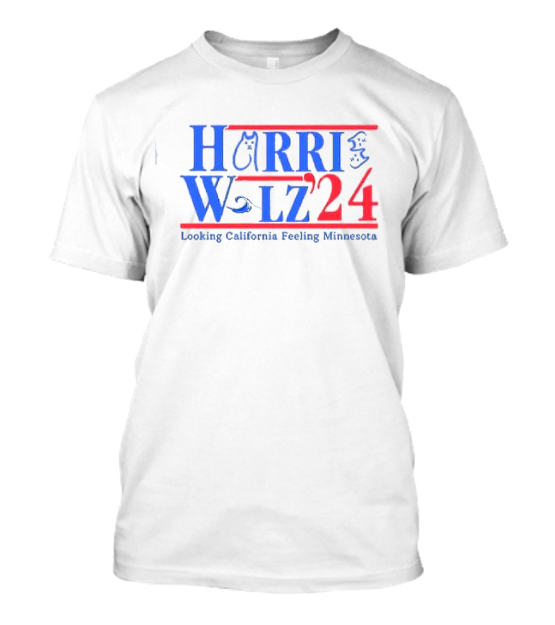 HARRI WALZ '24 Looking California Feeling Minnesota T-Shirt
