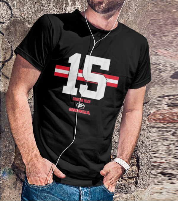 Georgia Football Carson Beck 15 Georgia T-Shirt