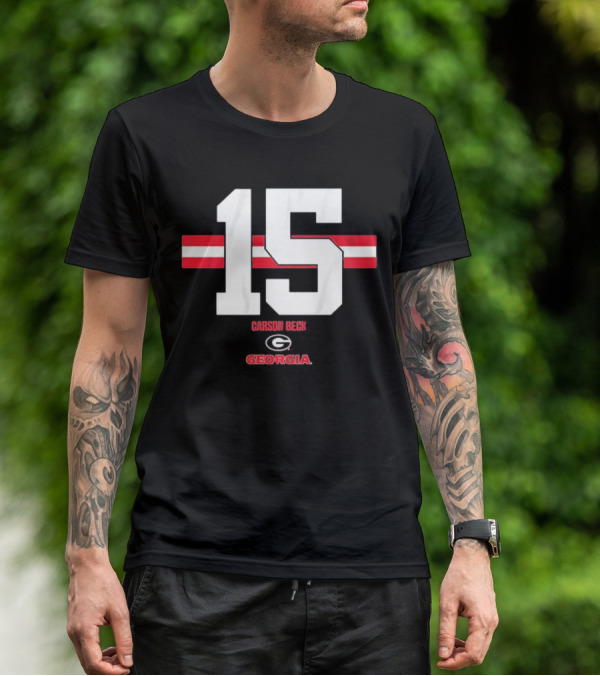Georgia Football Carson Beck 15 Georgia T-Shirt