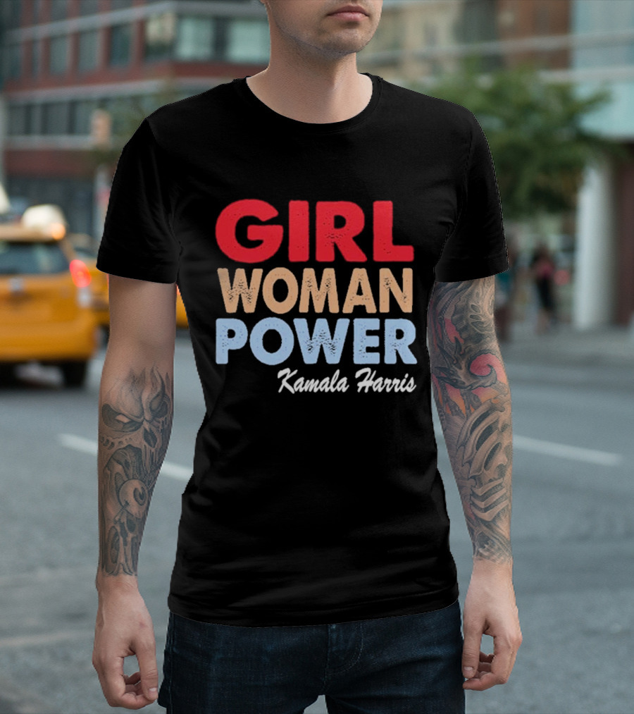 Girl Woman Power Kamala Harris Empowerment T-Shirt