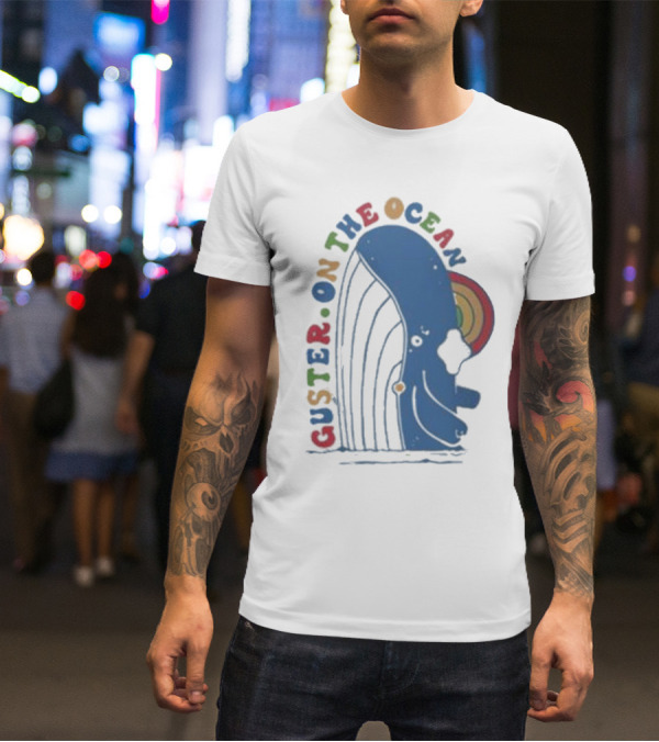 Guster On The Ocean Whale Rainbow T-Shirt