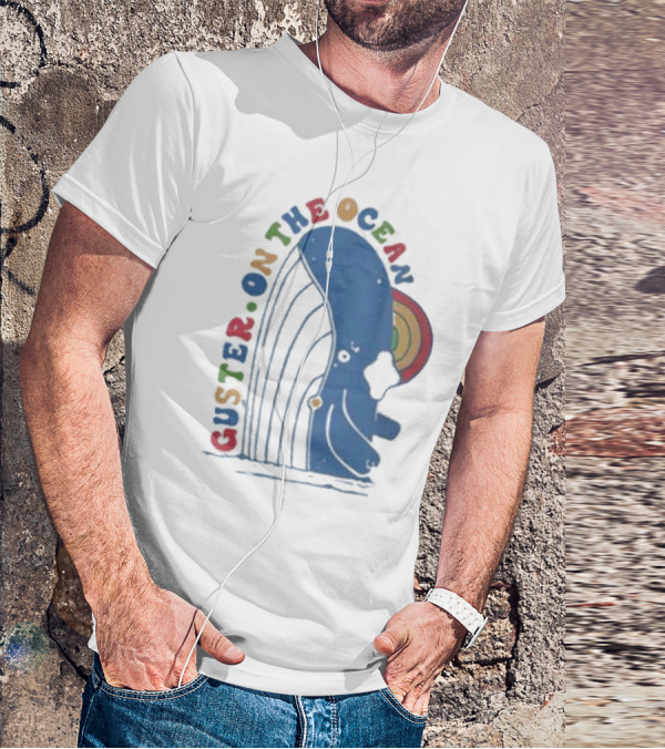 Guster On The Ocean Whale Rainbow T-Shirt