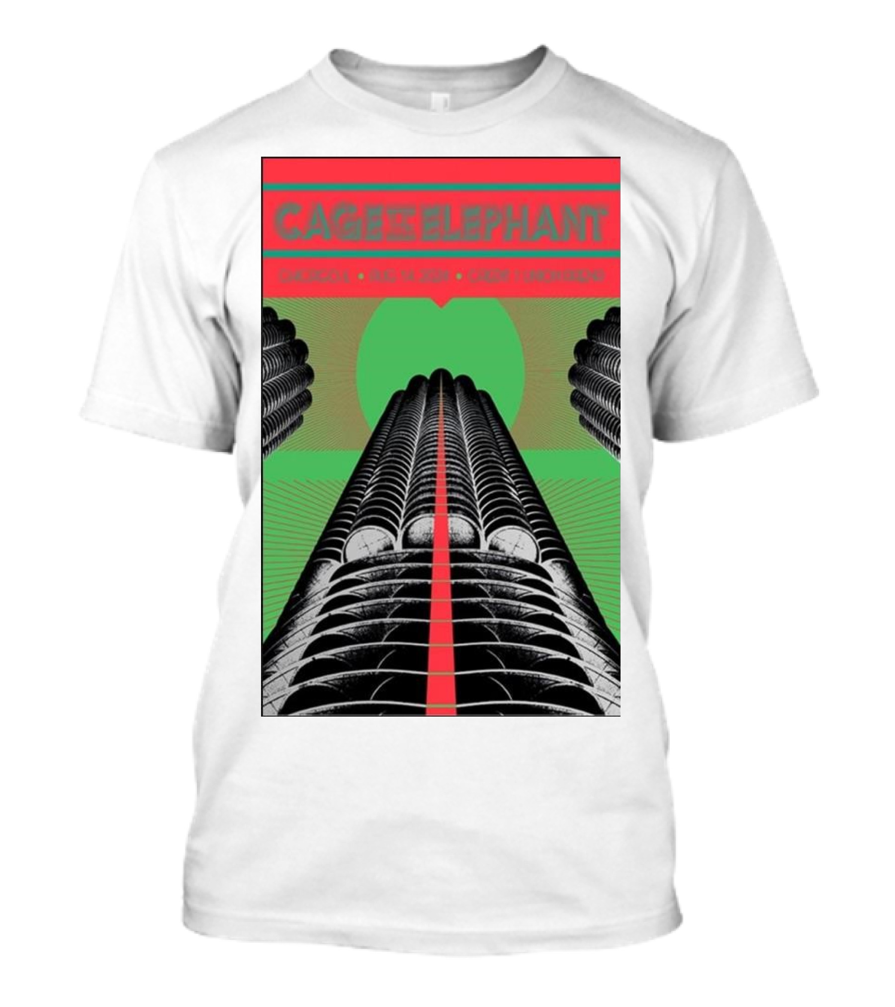 Cage The Elephant Concert August 14 2024 Credit Union 1 Arena Chicago IL T-Shirt
