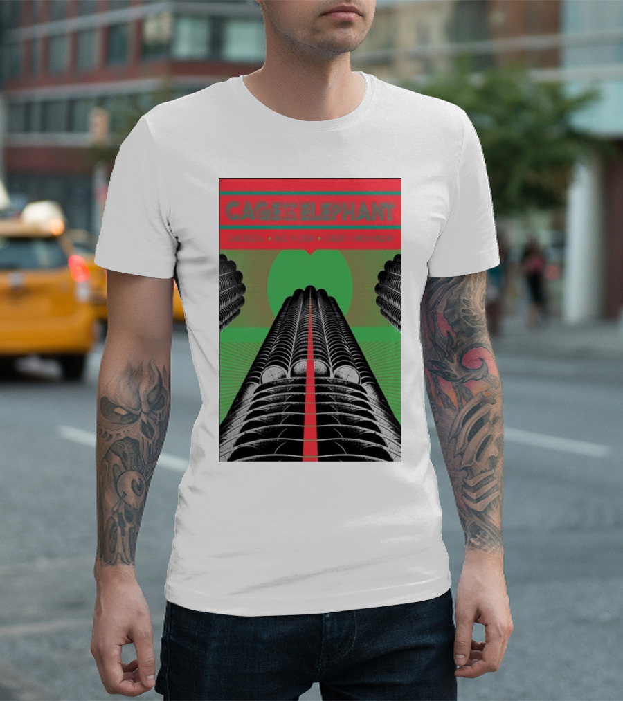 Cage The Elephant Concert August 14 2024 Credit Union 1 Arena Chicago IL T-Shirt