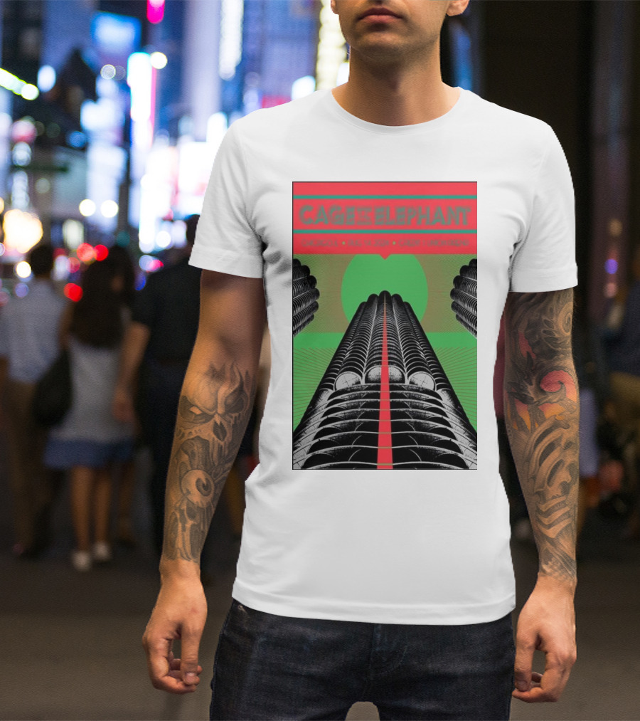 Cage The Elephant Concert August 14 2024 Credit Union 1 Arena Chicago IL T-Shirt