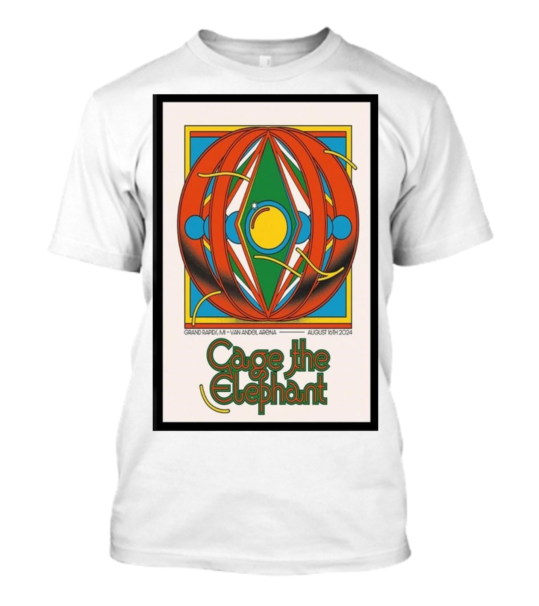 Cage The Elephant August 16 2024 Van Andel Arena Grand Rapids MI Geometric T-Shirt