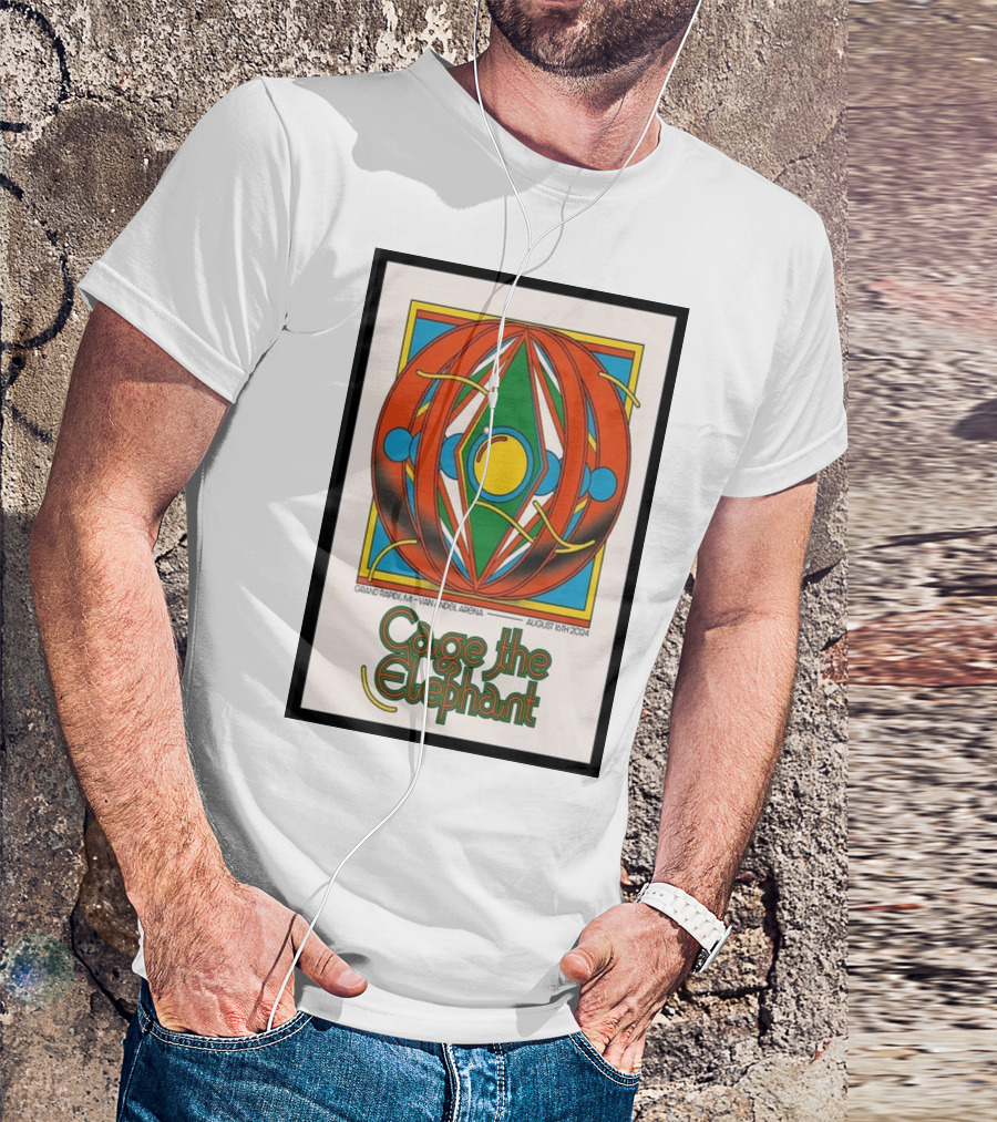 Cage The Elephant August 16 2024 Van Andel Arena Grand Rapids MI Geometric T-Shirt