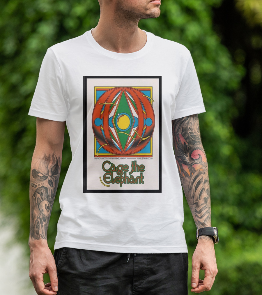 Cage The Elephant August 16 2024 Van Andel Arena Grand Rapids MI Geometric T-Shirt