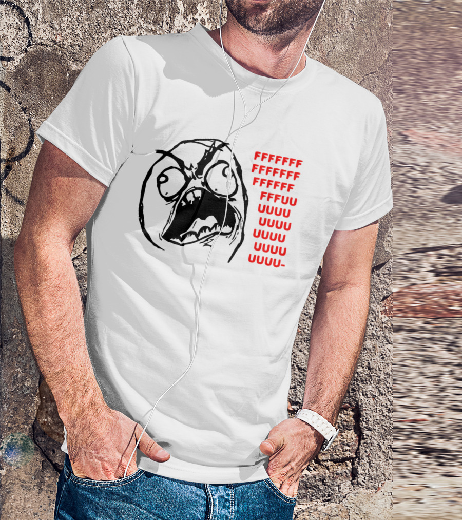 FFFFUUUU Rage Comic Meme Face T-Shirt