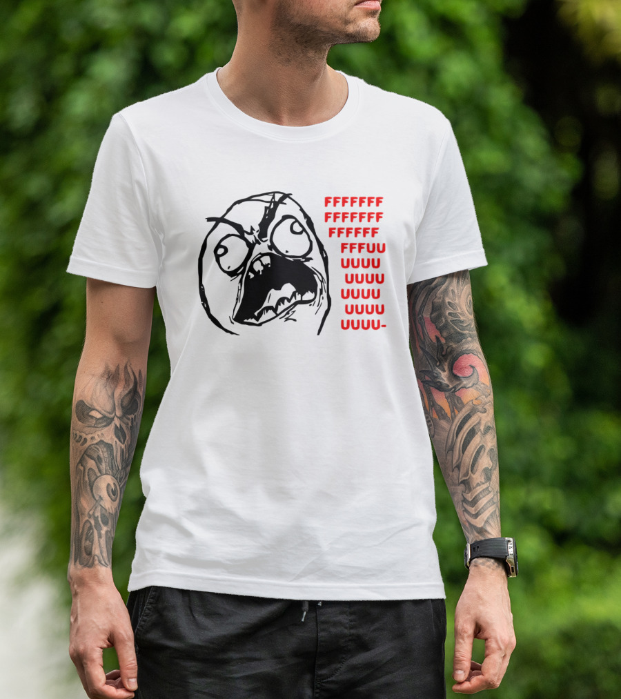 FFFFUUUU Rage Comic Meme Face T-Shirt
