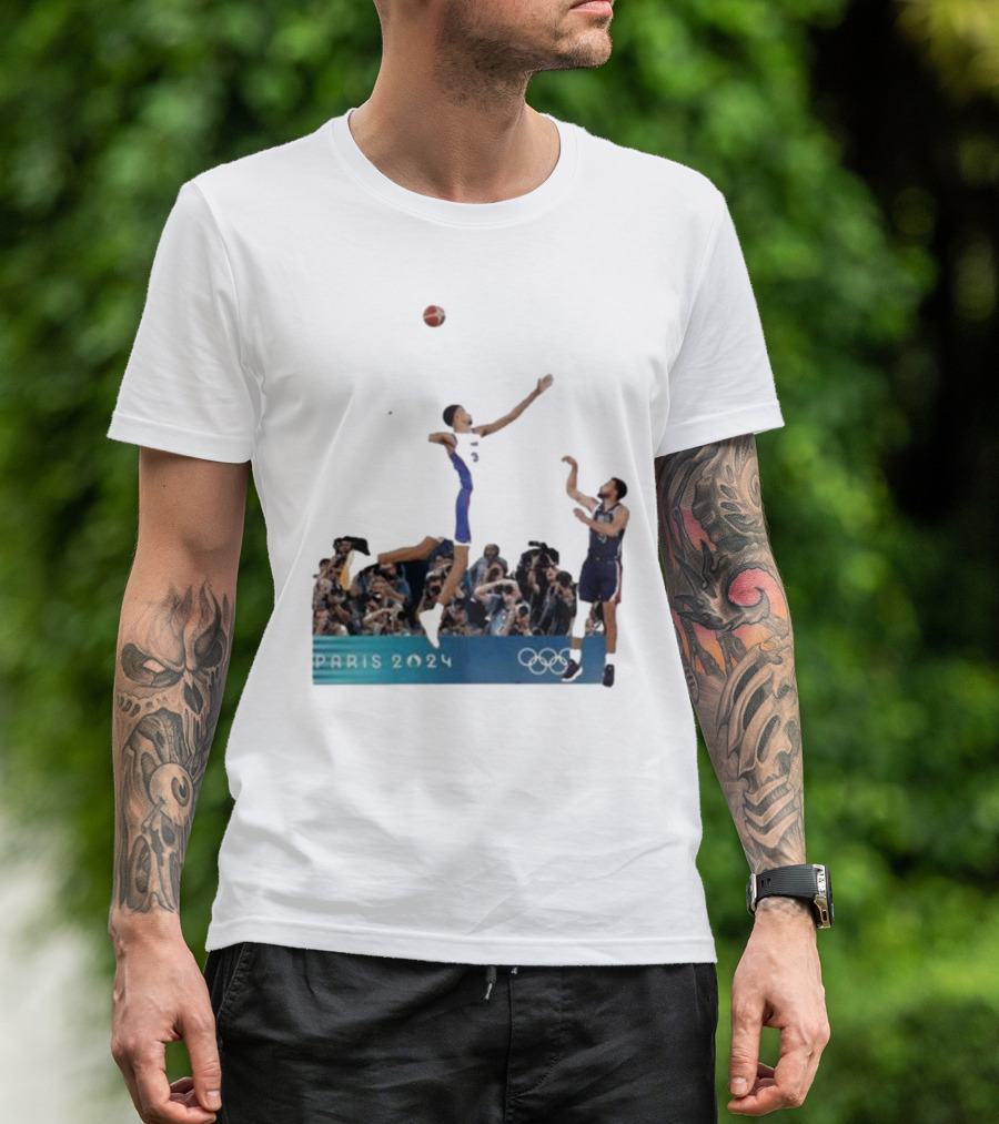 Paris 2024 Stephen Curry Keldon Johnson Chef Curry Basketball T-Shirt