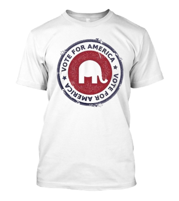 Vote For America Elephant Symbol Double-Circle T-Shirt
