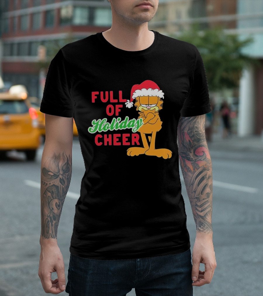 Garfield Full of Holiday Cheer Ripple Junction T-Shirt