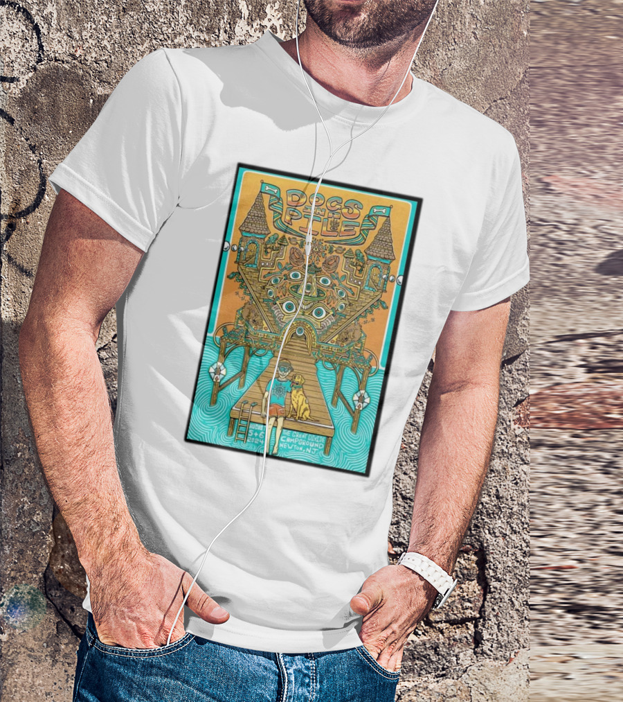 Dogs In A Pile August 5 And 6, 2024 The Great Divide Campground Newton NJ Colorful Abstract T-Shirt