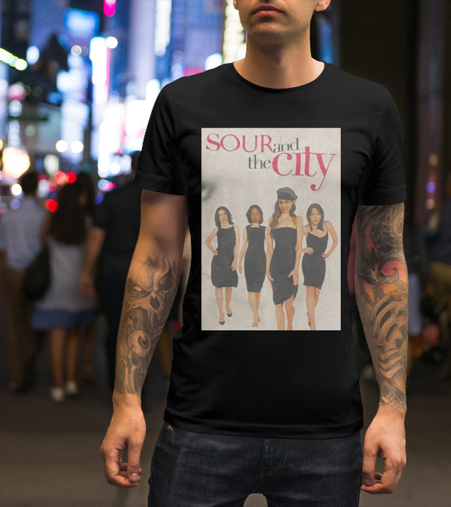 SOUR And The City Olivia Rodrigo Black Dress Quartet T-Shirt