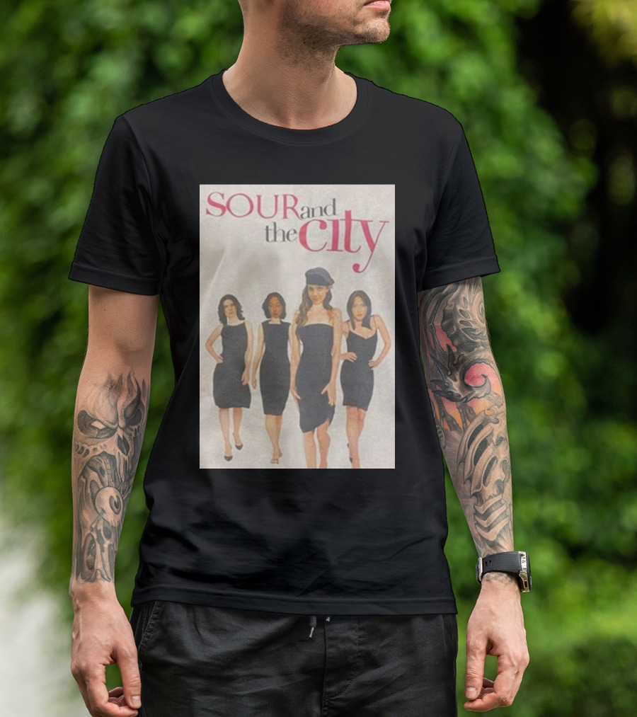 SOUR And The City Olivia Rodrigo Black Dress Quartet T-Shirt