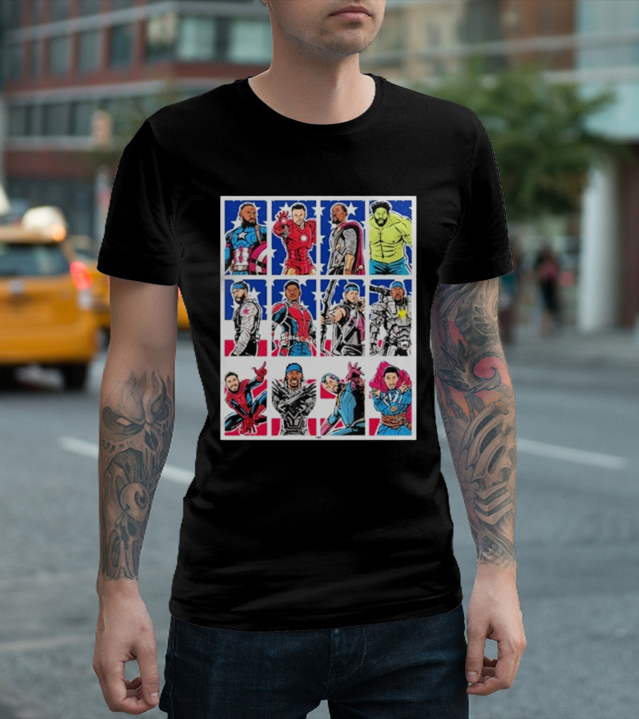 Pick Your Avenger Marvel Heroes Paris 2024 Basketball T-Shirt