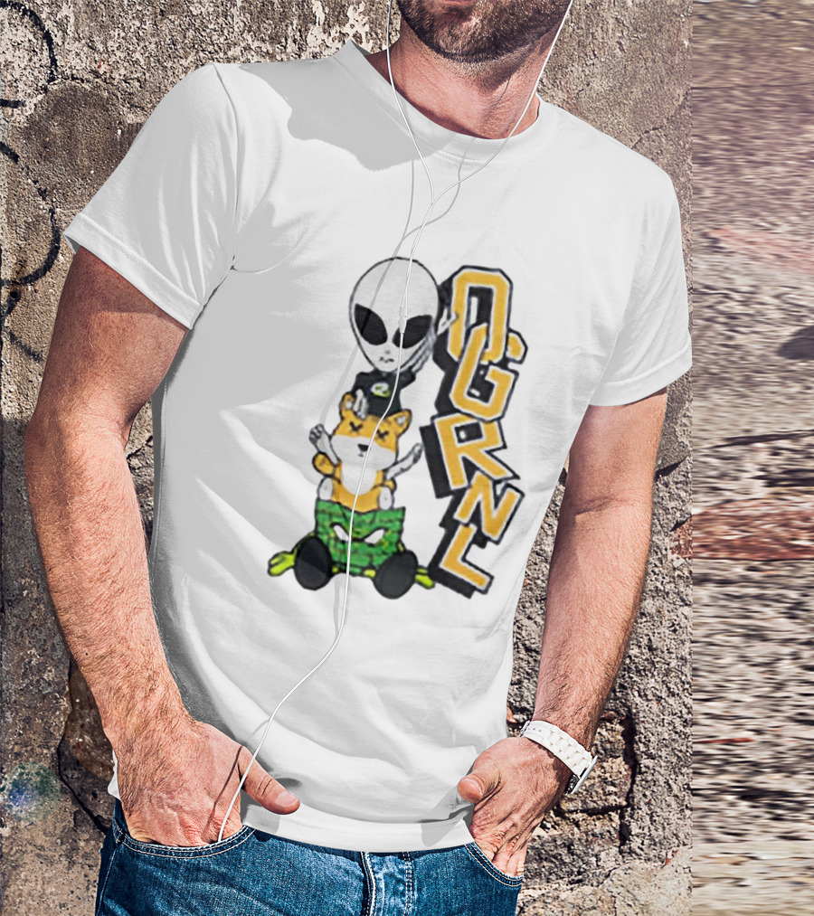Rich And Lonely Alien With Bear OGRNL X Optic T-Shirt