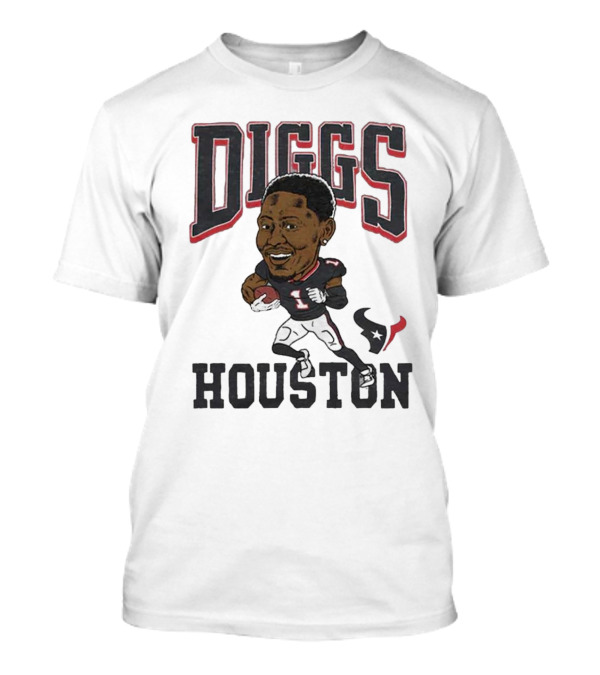 Diggs Houston Texans Football Player Caricature T-Shirt