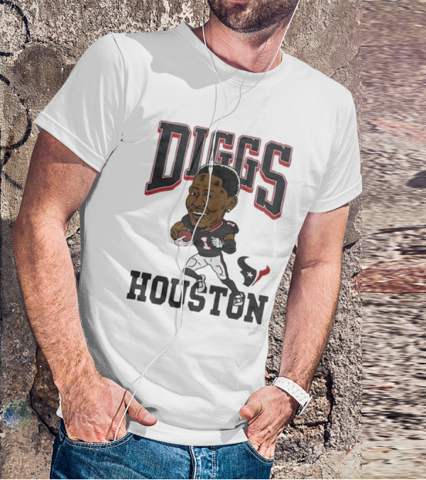 Diggs Houston Texans Football Player Caricature T-Shirt