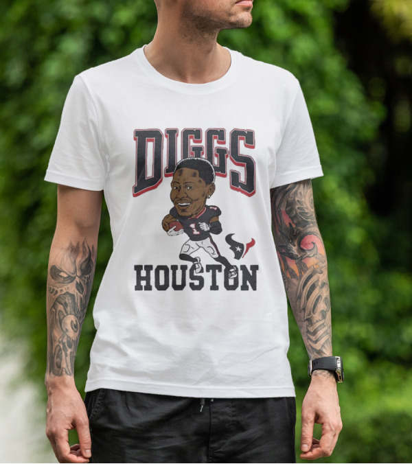 Diggs Houston Texans Football Player Caricature T-Shirt