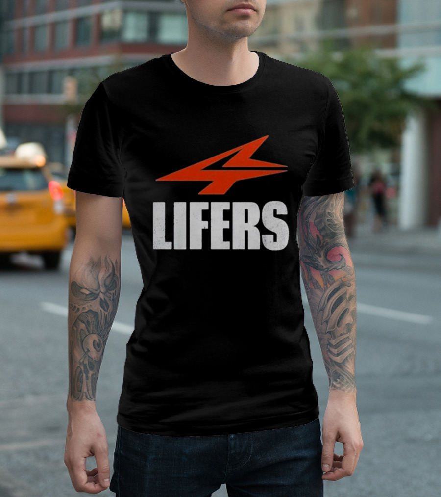 Druski 4Lifers 4 Lifers Red Lightning Bolt T-Shirt