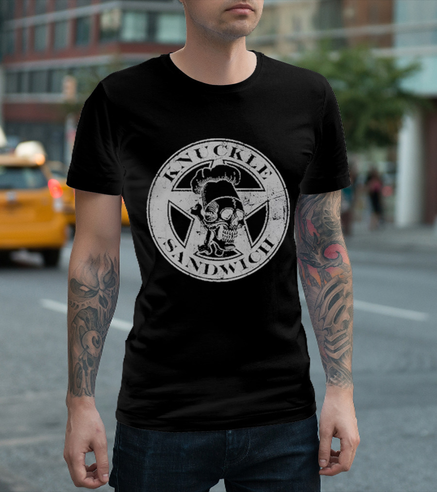 Guy Fieri Knuckle Sandwich Skull T-Shirt