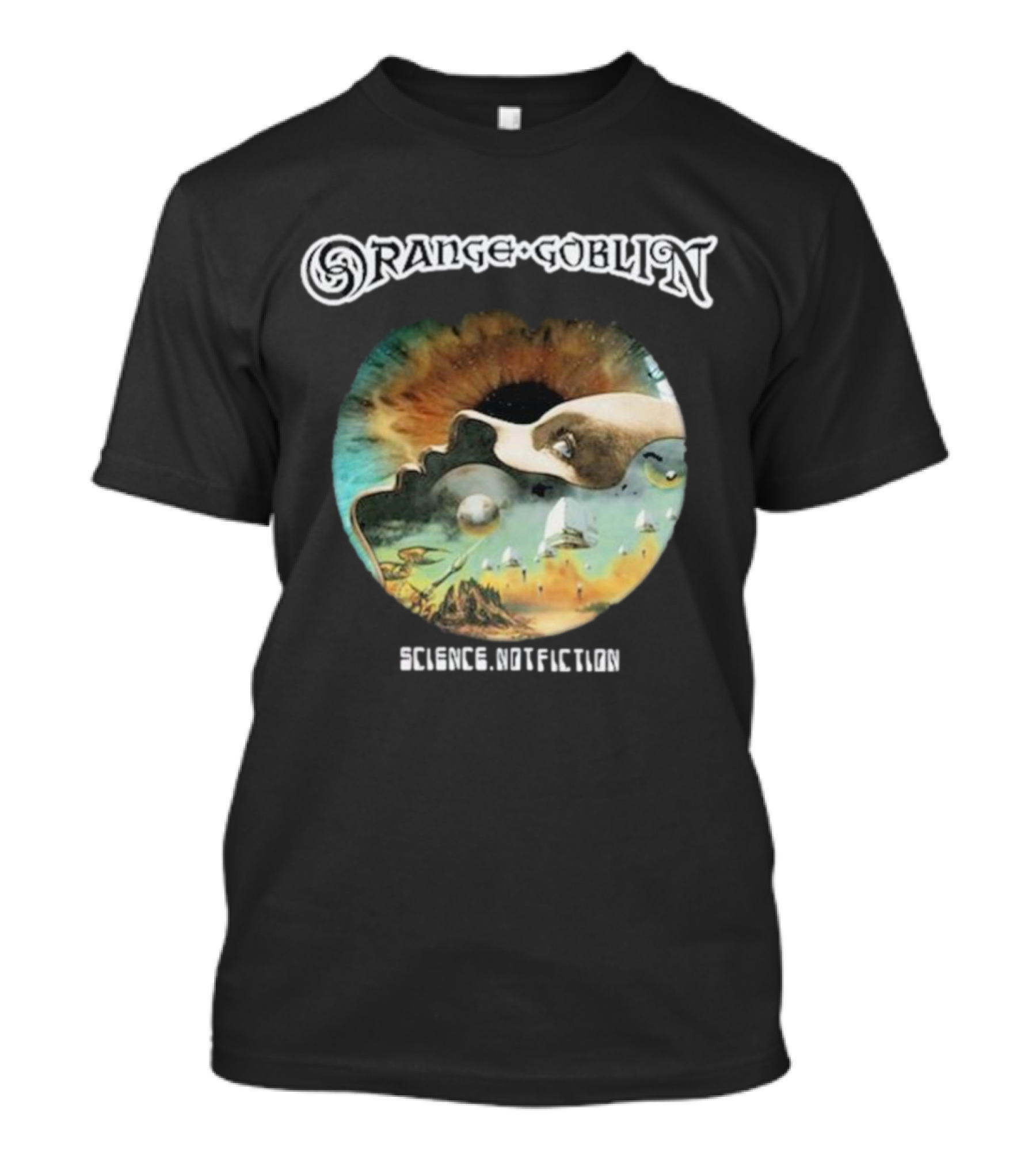 Orange Goblin Science Not Fiction Psychedelic Space Exploration T-Shirt