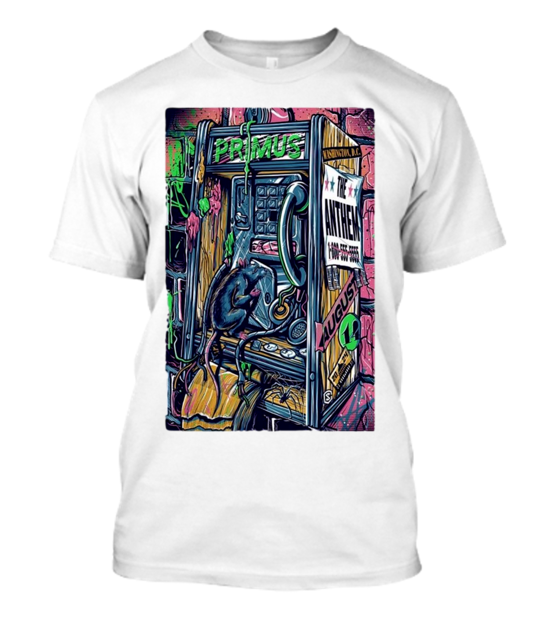 Primus August 14 2024 The Anthem Washington DC Tour T-Shirt