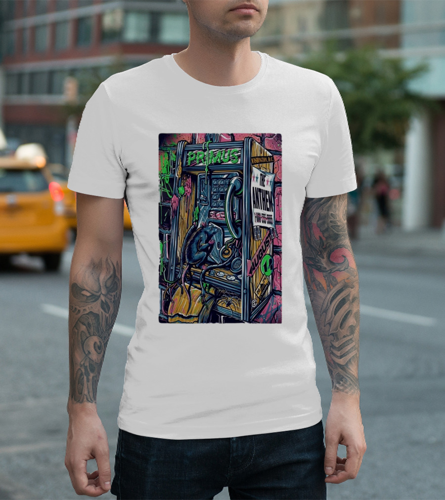 Primus August 14 2024 The Anthem Washington DC Tour T-Shirt