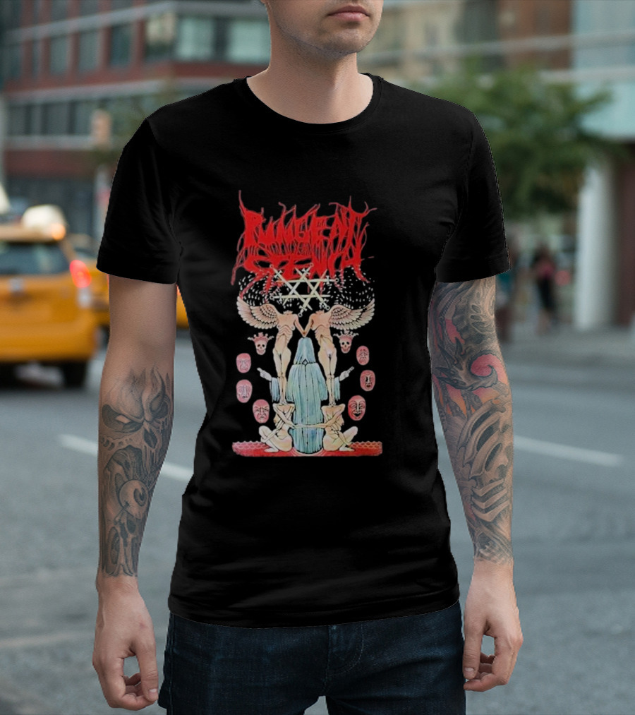 Pungent Stench Smut Kingdom Faces Angelic Figures and Mask Icons T-Shirt