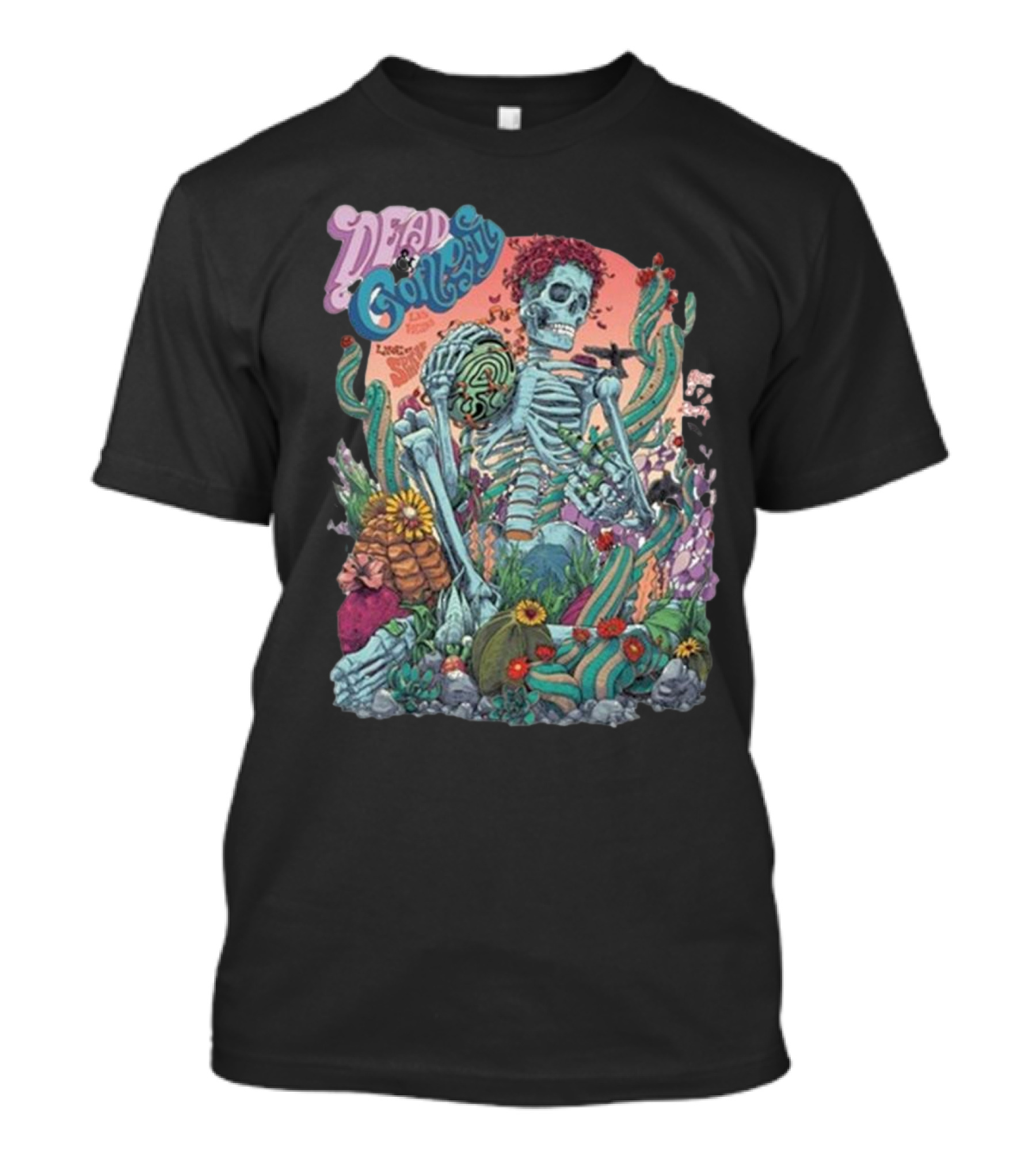 Dead And Company Las Vegas NV Aug 8-10 2024 Tour Psychedelic Skeleton Cactus T-Shirt