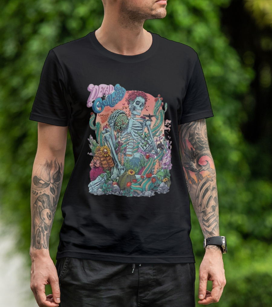 Dead And Company Las Vegas NV Aug 8-10 2024 Tour Psychedelic Skeleton Cactus T-Shirt