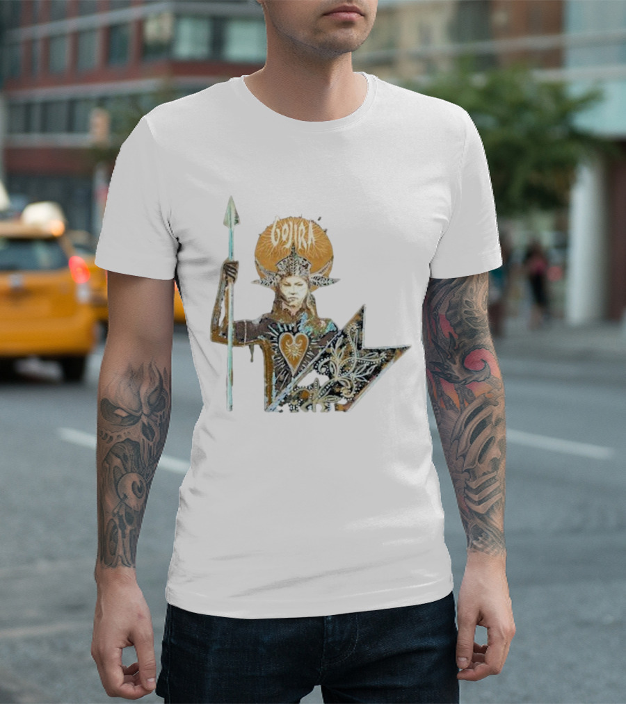 Gojira Fortitude Warrior Album Art Iconic Spear Holder T-Shirt