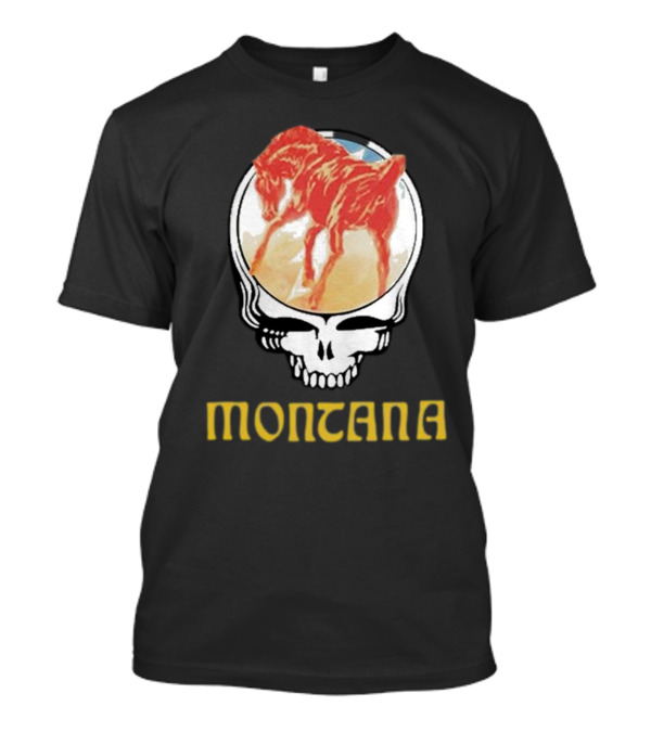 Montana United States Of Dead Horse Skull T-Shirt