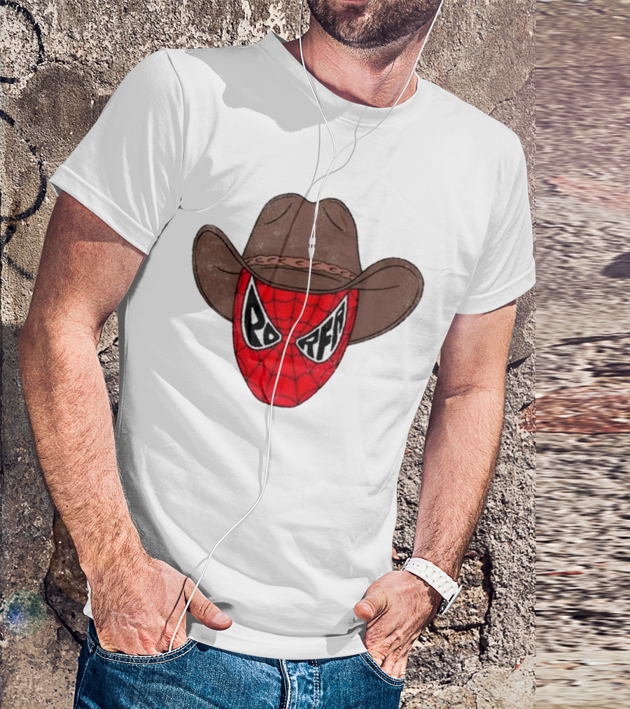 Por Favor Porfa Man Spider Cowboy Mask T-Shirt