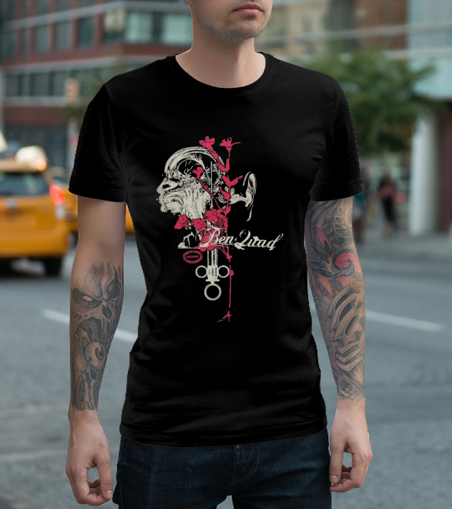 Purenoise Ben Quad Anatomy Circuit Roses Skull T-Shirt