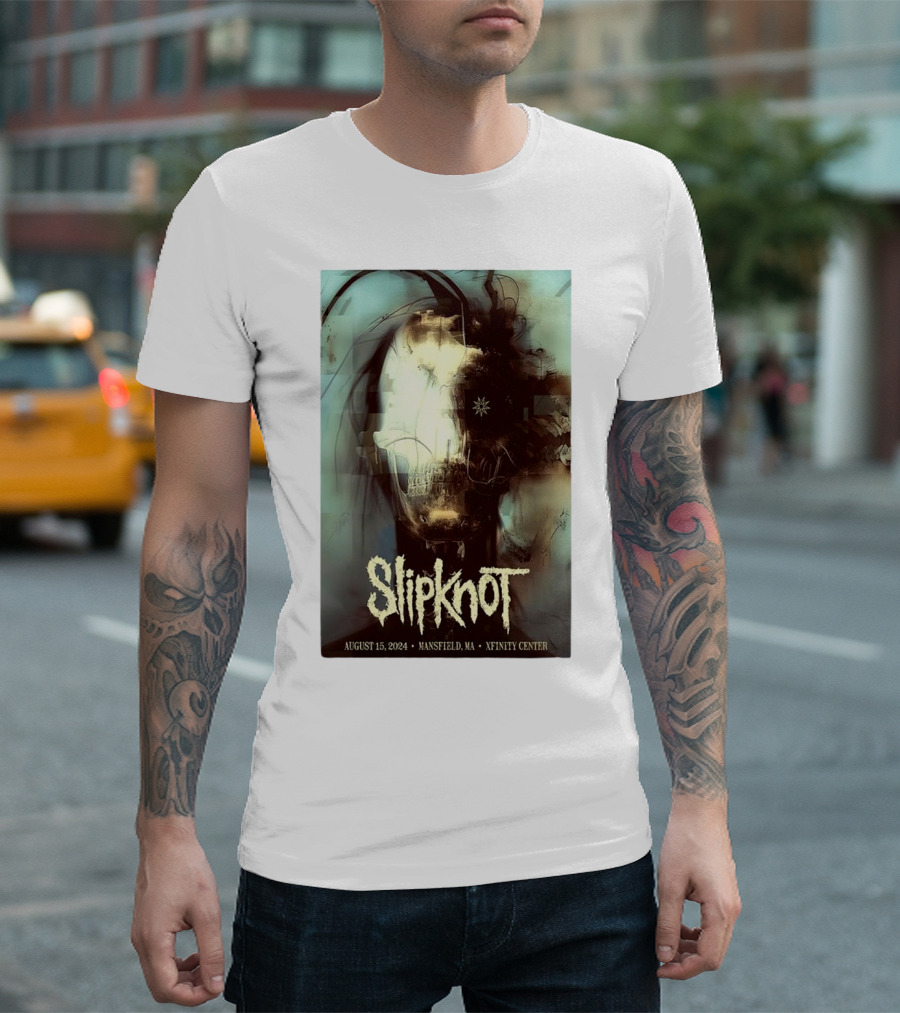 Slipknot August 15 2024 Mansfield MA Xfinity Center Concert T-Shirt