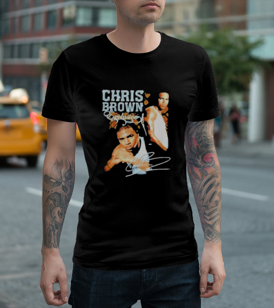 Chris Brown Exclusive Tour Featuring Iconic Signature Pose T-Shirt