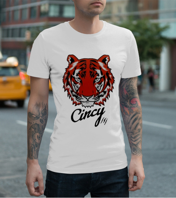 Cincinnati Bengals Cincy The Tiger Head T-Shirt