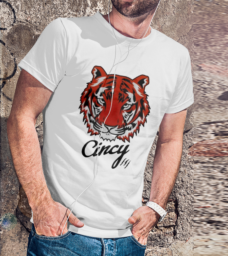 Cincinnati Bengals Cincy The Tiger Head T-Shirt