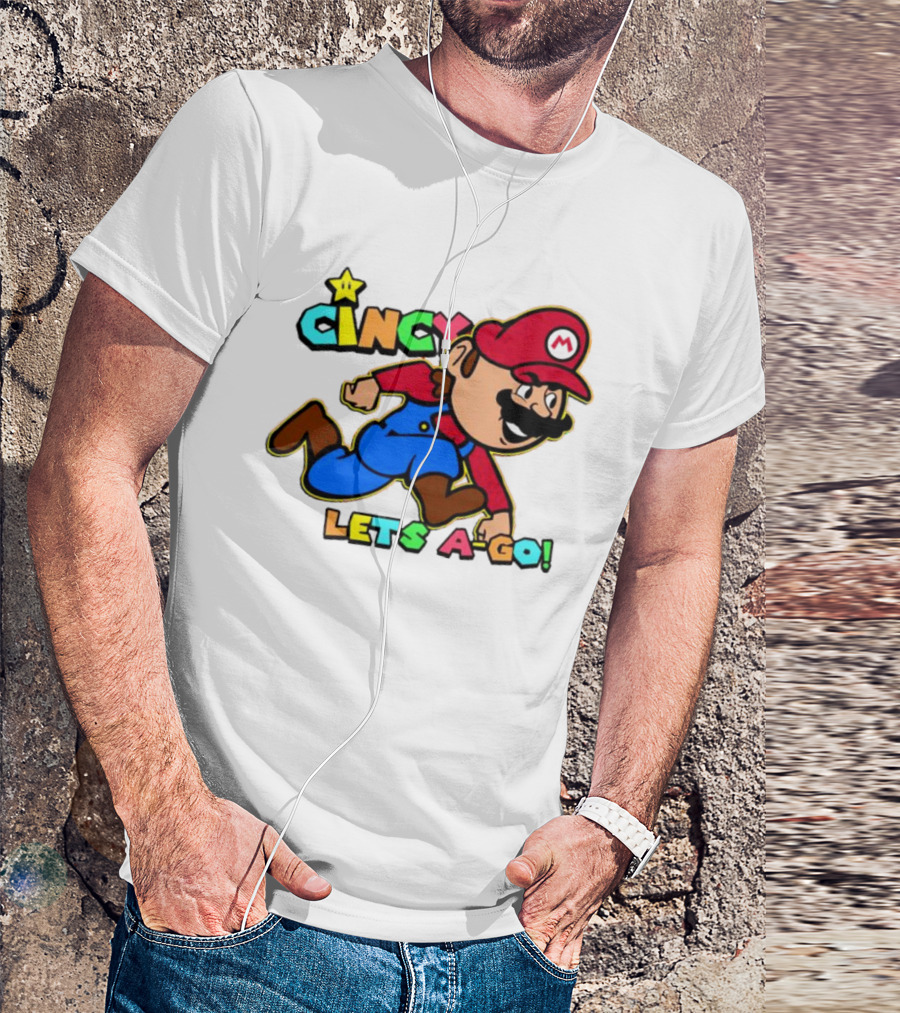 Cincy Let's A-Go Mr Mario Cincinnati T-Shirt