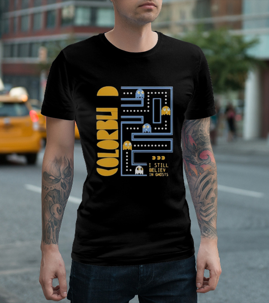 Colorblind I Still Believe In Ghosts Pac-Man Ghosts Maze T-Shirt