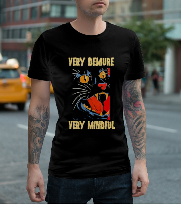 Very Demure Very Mindful Galactic Cat Face T-Shirt