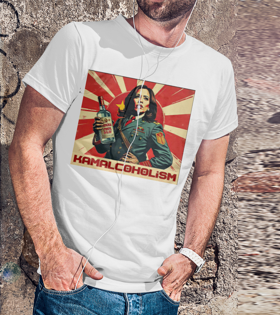 Kamala Harris Hammered Kamalacoholism Vodka Communism T-Shirt