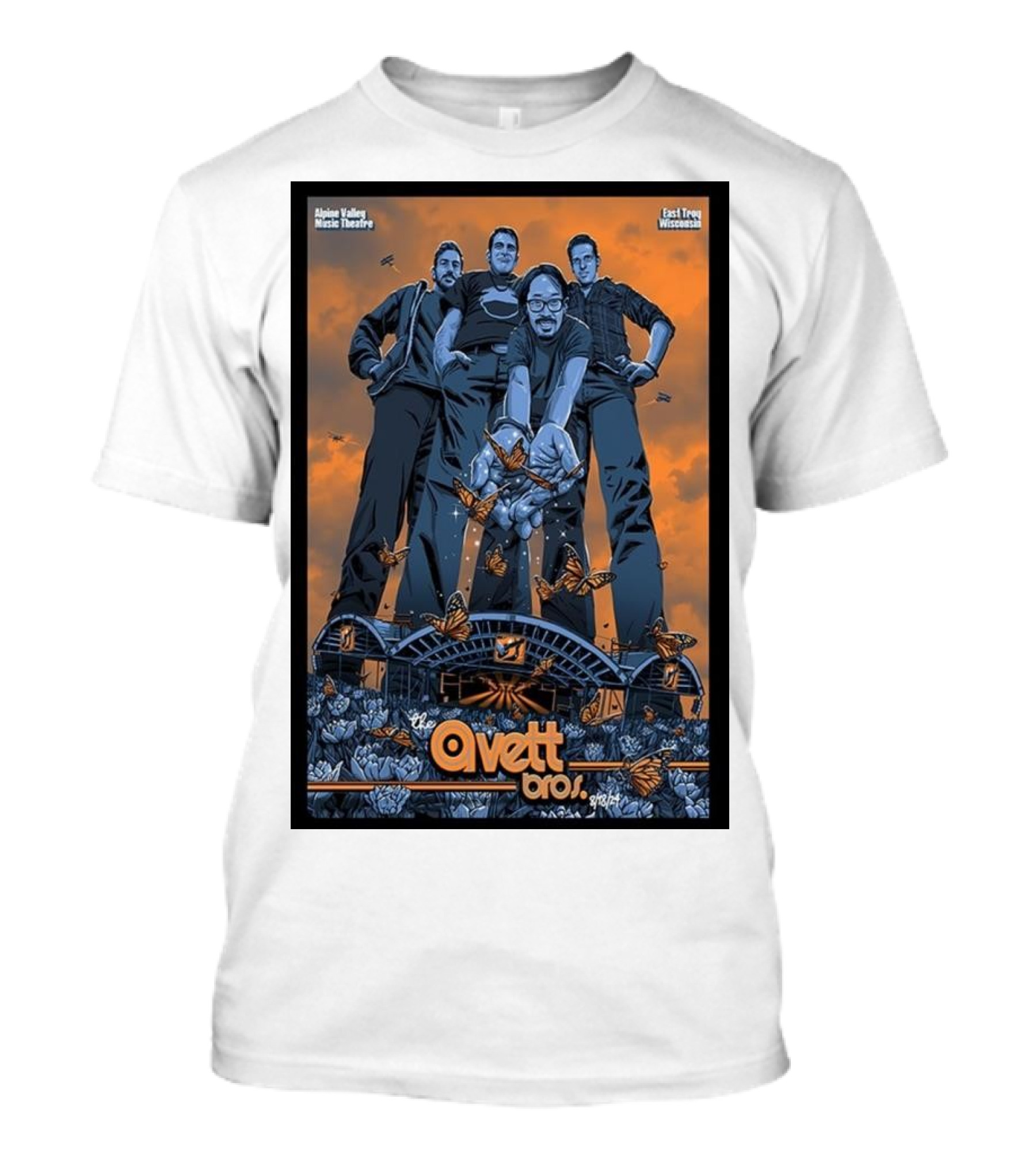 The Avett Brothers Alpine Valley Music Theatre East Troy Wisconsin 2024 Tour T-Shirt